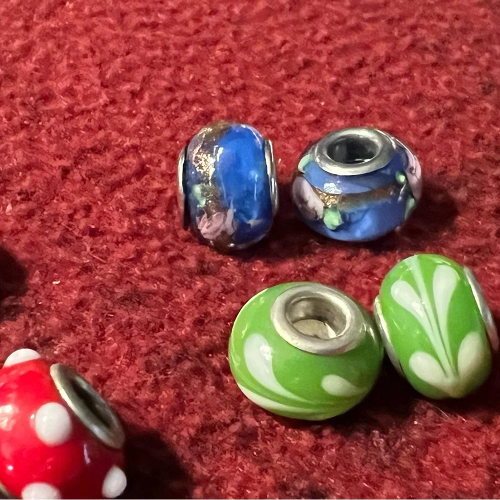 Colorful Glass Bead Charms - Multicolor